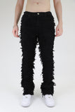 AJS693 EXTREME FRAYED STACKED JEANS