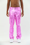 ASJ8069 METALLICA DIP STACKED JEANS