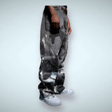 RM204B - Graphic Printed Baggy Jeans