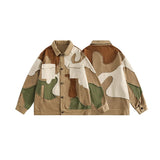 Earth-Tone Patchwork Canvas Jacket