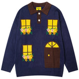 Cottage View Knit Polo Sweater