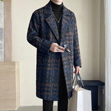 Single Button Weave Wool Trench Coat