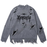Retro Wave Knit Polo Sweater