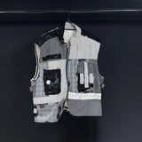 Checkered Patchwork Vest