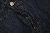 Layered Two-Piece Blue Denim Pants