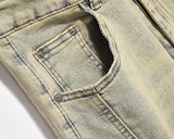 Sand Washed Stitched Denim Jeans