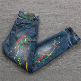 Paint Splattered Denim Jeans