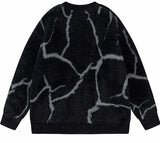 Cracked Lightning Fuzzy Sweater