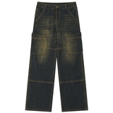 Sun Washed Wide Leg Baggy Jeans