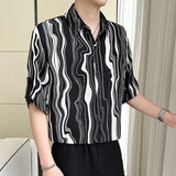 Ice Silk Contrast Shirt
