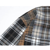 Plaid Patchwork Button-Up