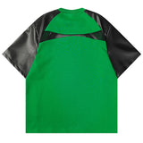Leather Patchwork T-Shirt