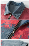 Tie-Dye Washed Denim Jacket
