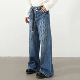 Vintage Stitch Straight Denim Jeans