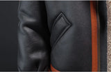 Faux Leather Patchwork Fleece Jacket