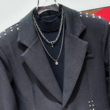 Midnight Rivet Studded Blazer