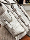 Luxe Croc-Embossed Multi-Tone Backpack