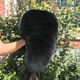 Full Oversized Fox Fur Trapper Hat