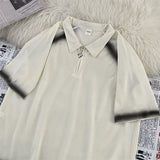 Smoke Fade Zip Polo