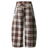 Baggy Plaid Jawstring Pants
