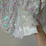 Iridescent Sequin Bomber Jacket
