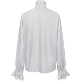 Edwardian Lace Jabot Top with Ruffle Cuffs