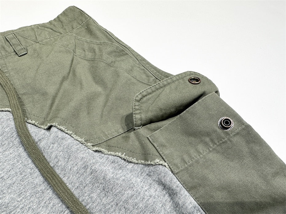 Army Patchwork Cargo Shorts