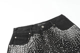 Fully Loaded Crystal Rhinestone Denim Shorts