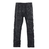 Dark Wax Ripped Denim Jeans