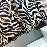 Zebra Stripe Printed Button-Up