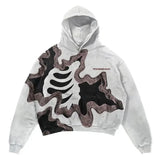 Abstract Skeleton Graphic Hoodie