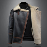 Faux Leather Patchwork Jacket