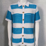 Hollow Knit Polo Shirt