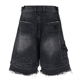 Denim Wide Leg Loose Shorts