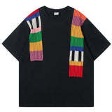 multicolor graduation stole t-shirt