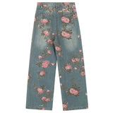 Dual Rose Floral Denim Jeans