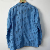 Micro Ripped Mottled Sheer Casual Blazer