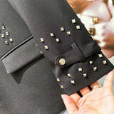 Midnight Rivet Studded Blazer