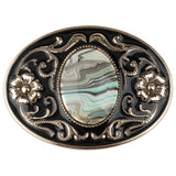 Western Stone Floral Belt Buckle