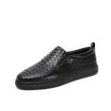 Exotic Casual Black Python Loafers