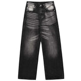 Black Faded Wash Denim Jeans
