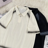 Smoke Fade Zip Polo