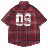 Vintage Plaid Necktie Unisex Varsity Shirt