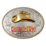 Cowgirl Up Western Horse Buckle