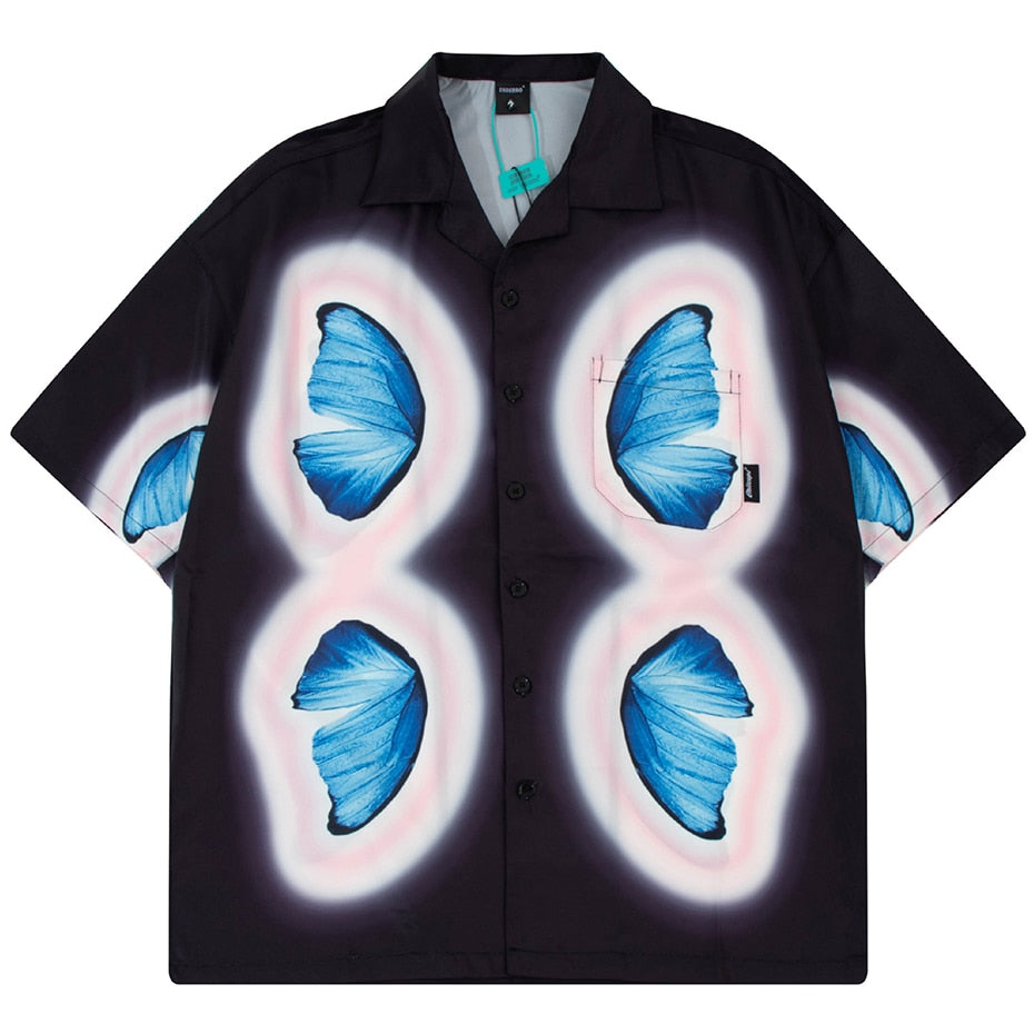 Fantasy Butterfly Hawaii Button-Up Shirt