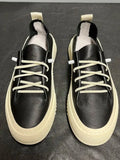 Onyx Crest Leather Low-Top Sneakers