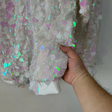 Iridescent Sequin Bomber Jacket