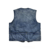 Hollowed Out Denim Vest