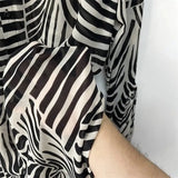 Abstract Geometric Stripe Loose Versatile Top
