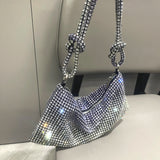 Ombre Rhinestone Mini Shoulder Bag